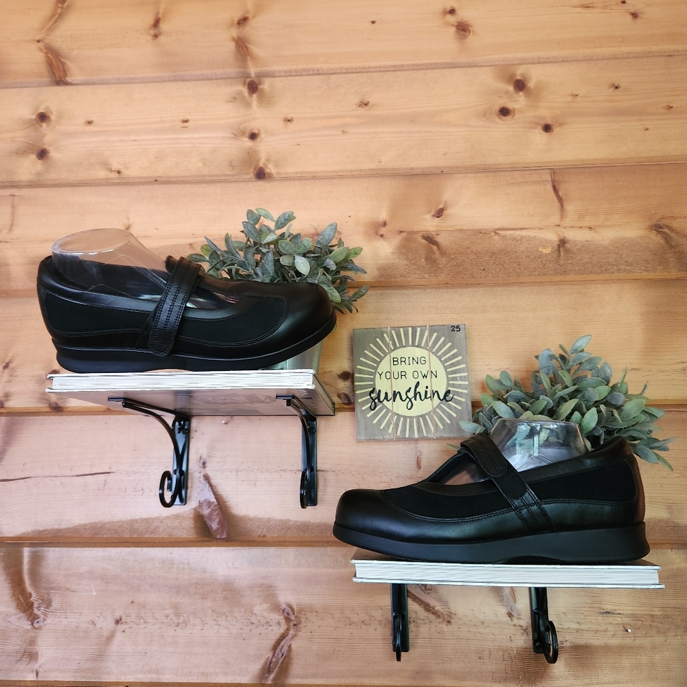 DREW Desiree Leather TStrap Mary Jane Casual Comfort Therapeutic Shoe Black 10 N